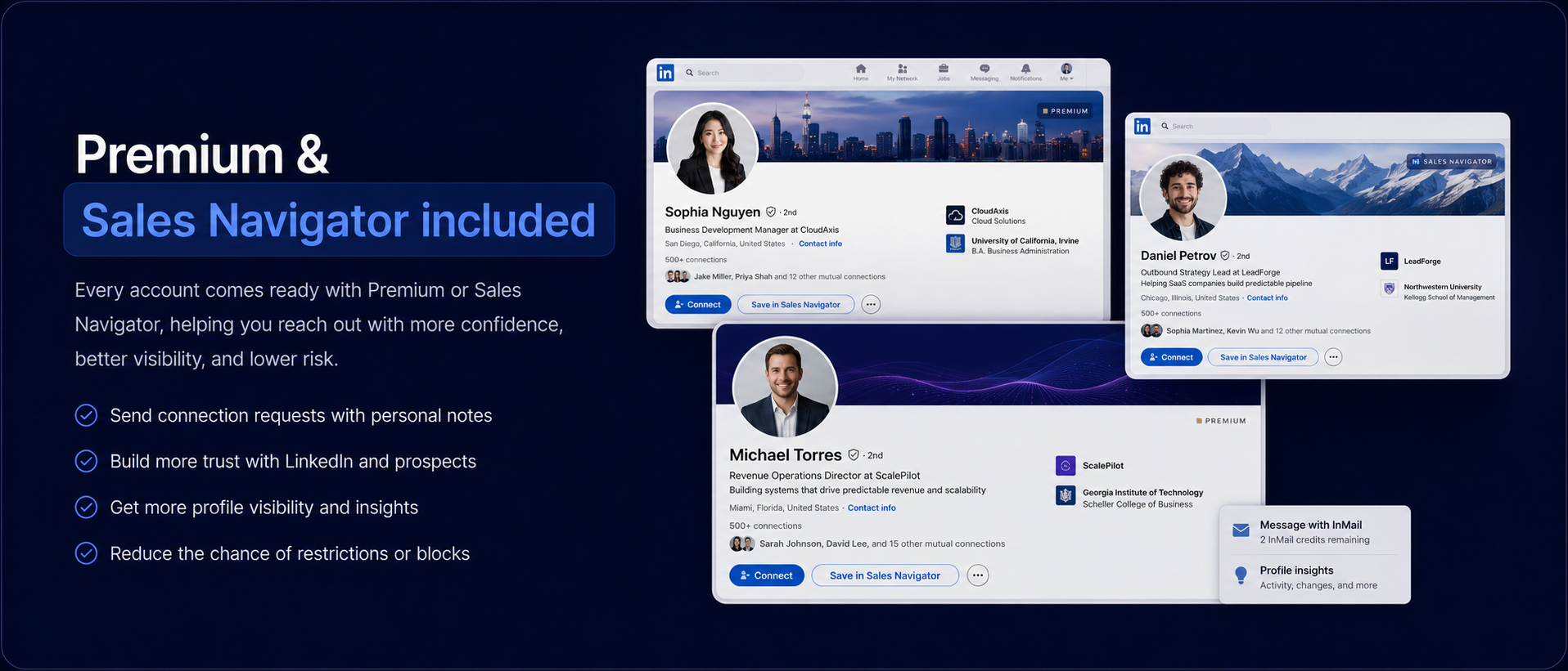 Premium and Sales Navigator included with every account